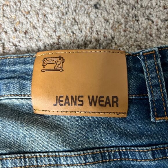 Jeans Wear Men’s Vintage Embroidered Grunge Distressed Stretch Jeans Size 40 - Picture 3 of 12